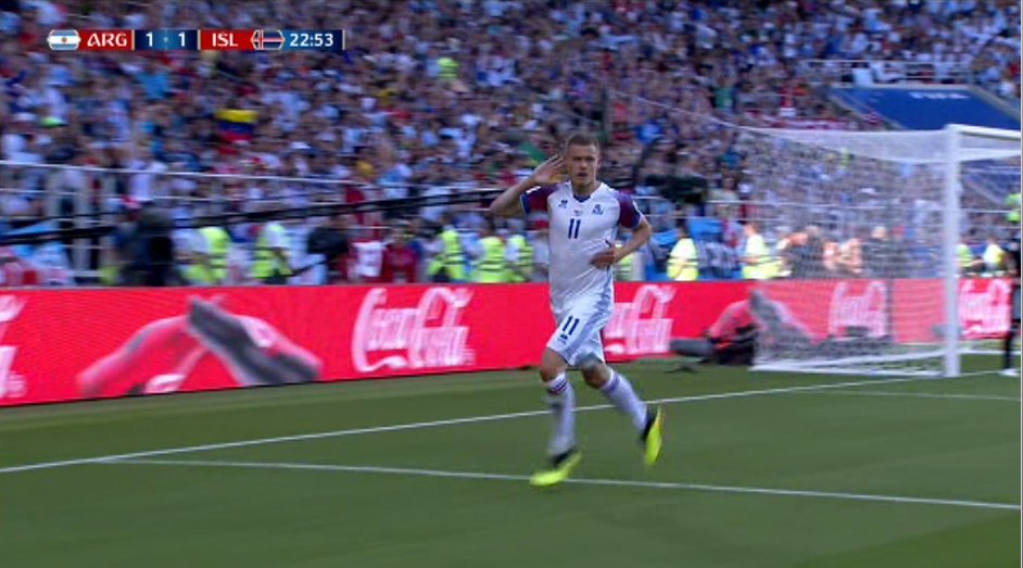Argentina-Islanda gol Finnbogason