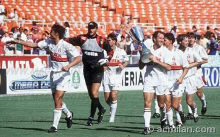 Accadde oggi calcio 21 agosto 1993 Supercoppa Italiana USA Milan-Torino