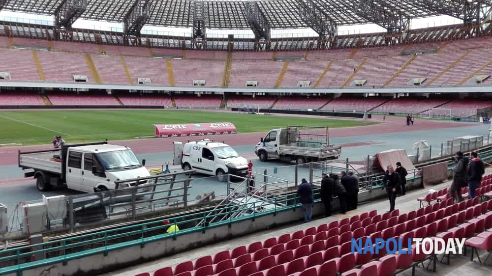 Calcio Napoli lavori stadio San Paolo