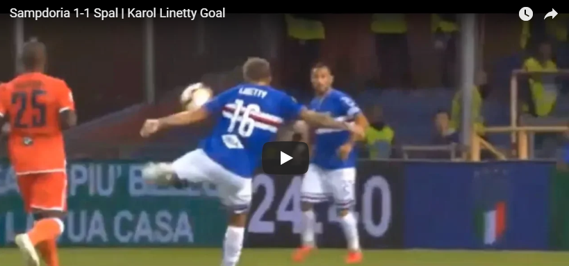 Sampdoria-SPAL gol Linetty Paloschi highlights settima giornata Serie A