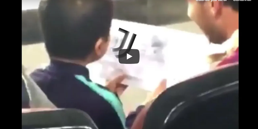 Video figlio Messi disegna logo Juventus durante Barcellona Inter