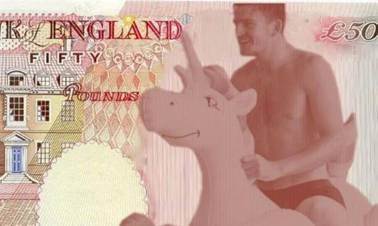 Inghilterra banconota Maguire unicorno