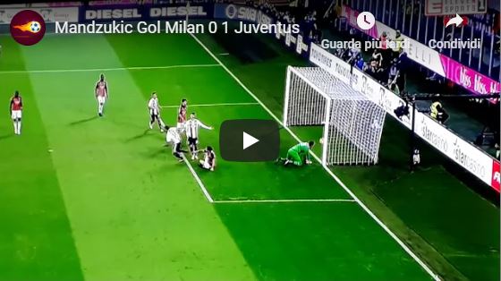 Gol Mandzukic in Milan-Juventus