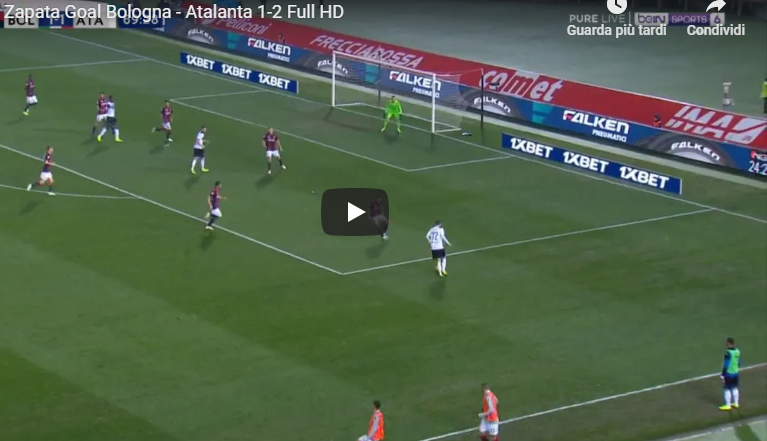 Bologna-Atalanta gol Zapata vittoria rimonta 11 giornata Serie A