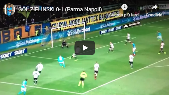 Parma - Napoli 0-1 gol Zielinski