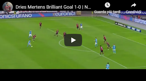 Napoli - Genoa 1-0 Mertens gol