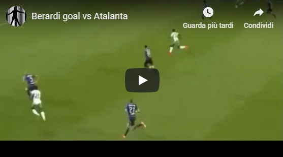 Atalanta - Sassuolo 0-1 gol Berardi