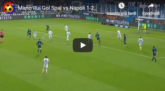 Spal - Napoli 2-1 gol Mario Rui Petagna