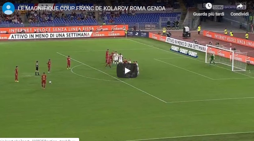 Roma - Genoa gol Kolarov video
