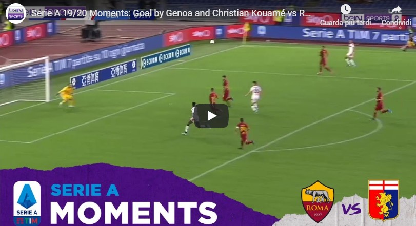 Roma - Genoa gol Kouame