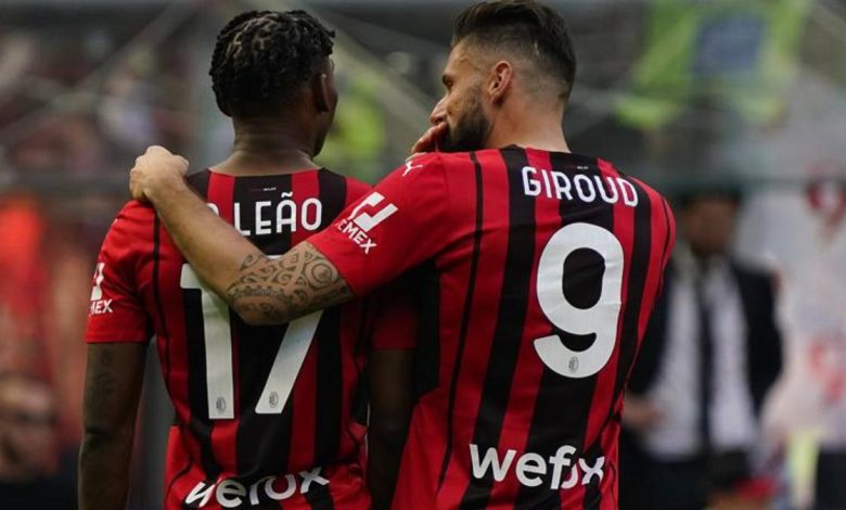 Leao e Giroud, calciatori del Milan